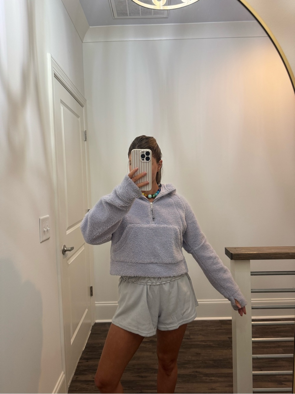 lululemon athletica Light Lavender Sherpa Half-Zip Hoodie